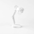 Mini lampe de table LED pliable blanche avec abat-jour floral et bras flexible - 09B-Blanc