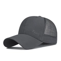 Cappellino da baseball grigio scuro traspirante con ricamo Sport per lo sport - Regolabile / grigio scuro
