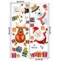 Pegatinas de Navidad con Papá Noel, renos y muñeco de nieve para ventanas y decoración - Juego de 2 Hojas de 30*90CM
