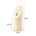Beigefarbener Halskettenständer aus Samt mit Goldring und 16 cm Höhenmaß-Anzeige - Beige