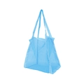 Sky blue mesh beach bag for kids toys with durable carrying handles and large capacity - Shopping Mesh Bag Blue 33x35x23cm