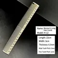 Ivory white professional hair styling comb with scale measurement markings and dual teeth - H-12 (Women's Long Hair Comb XL)