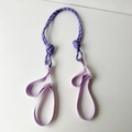 Bandoulière réglable violette à broderie ball chain avec boucles en plastique - Version Étendue / Violet