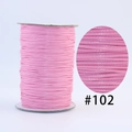 Pink Korean waxed cord thread #102 for DIY jewelry making and braided bracelets - 102 Pink / 1.0mm 160m
