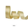 Champagne gold polyester satin ribbon with gold edge detail in 38mm width for gift decor - 3cm*25 Yards / Gold