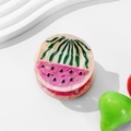 Pinza per capelli in acetato con motivo anguria rosa e dettagli verdi per donne - Pesca