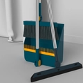 Set pulizia moderno con scopa blu, paletta con denti e tergivetro per pavimenti arancione - [scopa E Paletta Pieghevoli + Tergivetro] Set Da 3 Pezzi Blu Reale