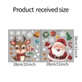 Detailierte Maße der 28x28cm Weihnachts-Wandsticker mit Rentier und Weihnachtsmann-Motiv - 28x28cm 2 Blätter / Weihnachtsmann und Rentier Set (UV Statisch)