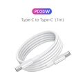 Langlebiges weißes 1 m Type-C auf Type-C Schnellladekabel mit PD20W Unterstützung - Typ-C zu Typ-C (1m)