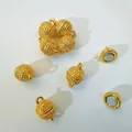 Golden matte spherical magnetic clasp for DIY jewelry, size 8.0x13.5mm for bracelets - Durian Style / Gold