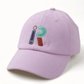 Light purple baseball cap with R embroidery and soft top for sun protection - Adjustable / Purple