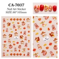 Detail of 5D Chinese New Year nail art stickers with cartoon tigers and 3D textures - CA-7037