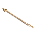 Golden stainless steel extension chain with lobster clasp and S.steel tag for DIY jewelry - Gold Engraved Tapered Rectangle