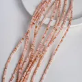 Pink and orange irregular natural shell beads for DIY handmade jewelry bracelets - 3mm / Nude Pink