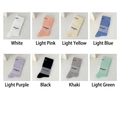Set of eight solid color vertical ribbed cotton crew socks in soft pastel shades - 5 Pairs-Custom Colors