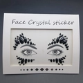 Chic black acrylic face crystal stickers for DIY masquerade makeup and festivals - 1061