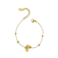 Gouden vlinderarmband met sprankelende zirkoniasteen en een K18-keurmerklabel - Armband - Goud