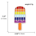 Rainbow popsicle enamel pin in zinc alloy with dimensions 3.1cm x 1.4cm and weight 3.7g - Rainbow Popsicle Style (A00862)