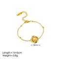 Detail of gold pearl windmill bracelet with dimensions 18mm pendant and 16+5cm chain length - Bracelet / Gold