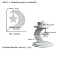 Stampo in silicone luna e stella con motivi arabi per portacandele per aromaterapia - Stampo Stella e Luna 01