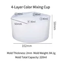 White silicone pigment mixing cup with 4 compartments for resin DIY crafting projects - 4-Layer Split Cup