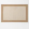 Modern French retro living room carpet with beige and white wavy geometric art patterns - Loop Velvet - Wave