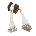 White waxed necklace cords with lobster clasp and extension chain on vintage chest - 2.0mm/50cm / White