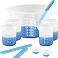 Set de vasos medidores de silicona para resina DIY con escalas de 600ml y varillas mezcla - Kit de herramientas DIY n.º 2