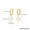 Goldene S925 Silber Creolen mit Barockperlen und Zirkonia 2,2cm Gesamthöhe - 925er Silber / Gold