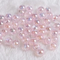 DIY acrylic beads in iridescent pink finish for handmade jewelry and accessories - Transparent Light Pink AB
