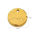 10mm 14k gold-plated titanium steel zodiac charm pendant for DIY jewelry making - Pisces