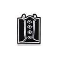 Pin de esmalte Alien ET en blanco y negro para decorar ropa o mochilas diarias - Tótem de Cuatro Ojos