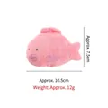 Pink clownfish plush catnip toy made of soft fabric with 10.5cm length and 12g weight - Clownfish