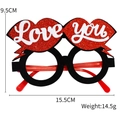 Sparkly red Love You heart glasses for Valentine party props with size 15.5cm width - LOVE YOU