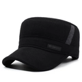 Casquette cadet d'hiver noire en laine chaude avec détail logo sport gris pour hommes - Noir