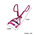 Portable rose gold stainless steel eyelash curler with black pad and spring-loaded grip - A5 With Spring Electrophoresis Rose Red
