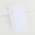 White double-sided fine-tooth flea comb for pets on a minimalist white background - M / White