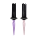 Hair styling tool set including pink and purple long tooth combs for voluminous waves - Purple Gen 2 + Light Pink Gen 2 (2-Piece Set)