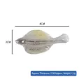 Miniature PVC fish figurine for DIY ocean bottle decor, translucent yellow finish, 4CM - Sea Fish - Flat Bottom