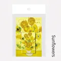 Van Gogh Sunflowers art acrylic fridge magnet with paper backing in clear packaging - Sunflower