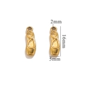 Χρυσό μενταγιόν παπούτσι μπαλέτου 16mm x 5mm από ατσάλι για DIY κατασκευή κοσμημάτων - Παπούτσια-Χρυσό
