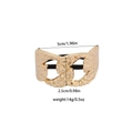 Irregular golden alloy ponytail cuff with hammered metal texture and black elastic tie - Intertwined Rings