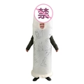 Funny adult white condom inflatable costume with silhouette drawings for Halloween party - Condom Big Bird / One Size