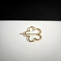Minimalistische geometrische goudkleurige haarklem met hol bloemmotief voor dames - Gouden Opengewerkte Bloem