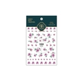 Selbstklebende Nagelsticker mit lila Rosen und grünen Blättern im Design FS-027 - Lila Rosenstil (FS-027)