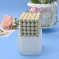3D cube bubble candle silicone mold with finished handmade wax candle on blue background - Bubble Cube Rubik Style
