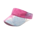 Pink and blue tie-dye open top sports sun visor for outdoor running and summer travel - M (56-58cm) / Pink and Blue Tie-Dye (1#)