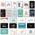 Set aus 24 minimalistischen Geburtstagskarten mit vielfältigen Designs und Umschlägen - S665# Stil (Inklusive Umschläge und Aufkleber)