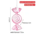 Pink candy-shaped PVC Christmas ornament with glitter spiral stripes and metallic finish - Electroplated Pink Large Spiral Candy
