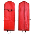 Rode non-woven trouwjurk stofhoes met PVC-venster en draagbaar opvouwbaar handvat - 150cm / Rood